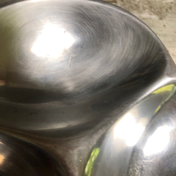 NAMBE 3 SECTION METAL BOWL DISH 589A 11X11 - Picture 6 of 12